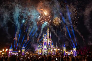 Fireworks at Magic Kingdom Park Orlando, FL